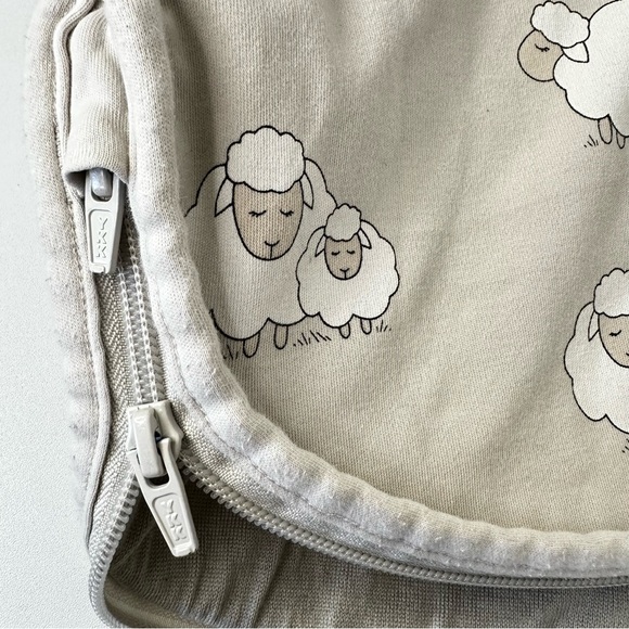 Woolino Sleep Sack 100% Organic Cotton Merino Wool Lining Sheep Print 2-24M - Picture 7 of 8